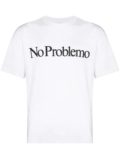 Shop Aries No Problemo Short-sleeve T-shirt In 白色