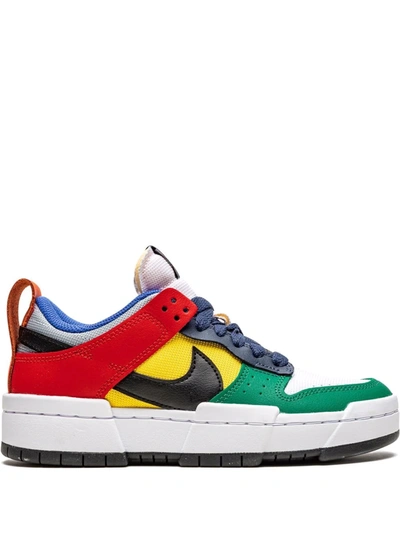 Nike Womens Grey Yellow Red Navy Dunk Disrupt Low-top Leather Trainers 8.5 In White