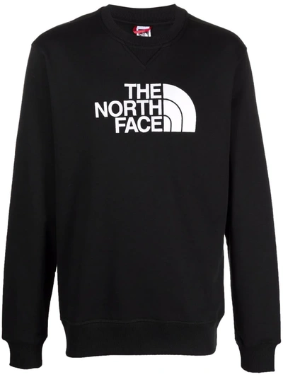 Shop The North Face Logo Print Sweatshirt In Black