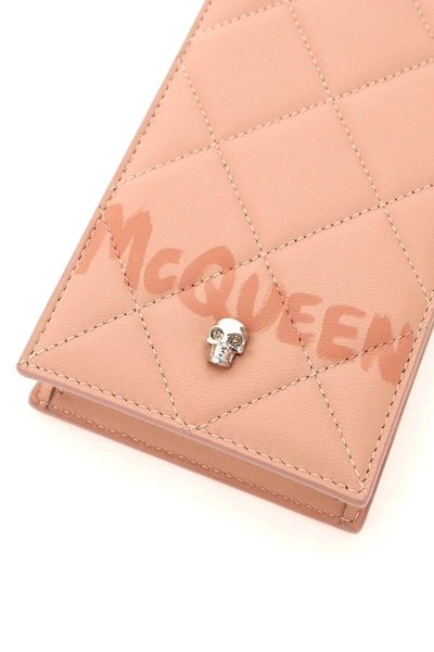 Shop Alexander Mcqueen Skull Chain Phone Case In Pink