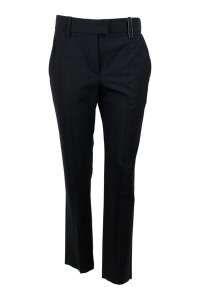 Shop Brunello Cucinelli Trousers Anthracite In Grey