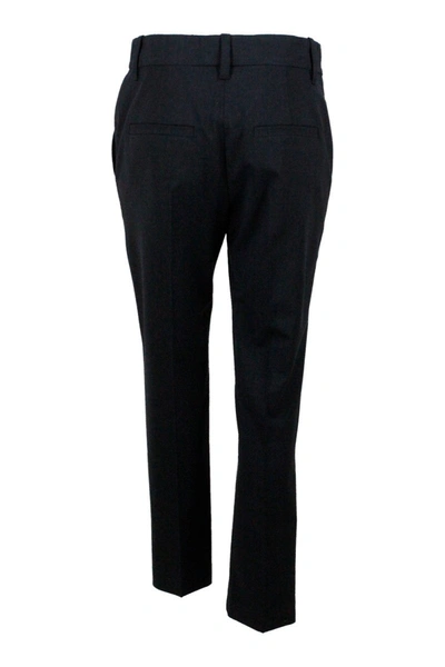 Shop Brunello Cucinelli Trousers Anthracite In Grey