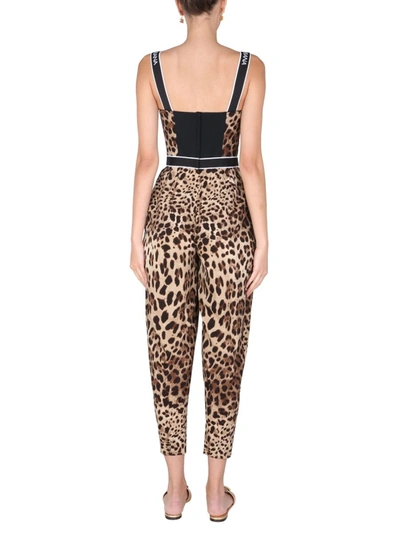 Shop Dolce & Gabbana Charmeuse Suit In Animalier