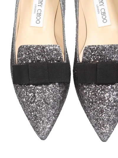 Shop Jimmy Choo Gala Ballerinas In Charcoal