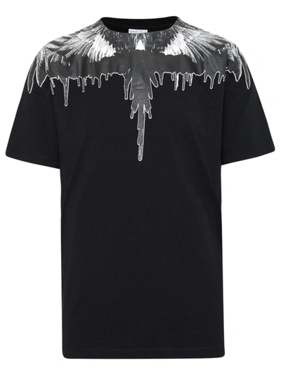 Shop Marcelo Burlon County Of Milan Black Cotton Tar Wings T-shirt