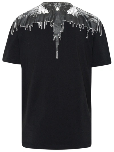 Shop Marcelo Burlon County Of Milan Black Cotton Tar Wings T-shirt