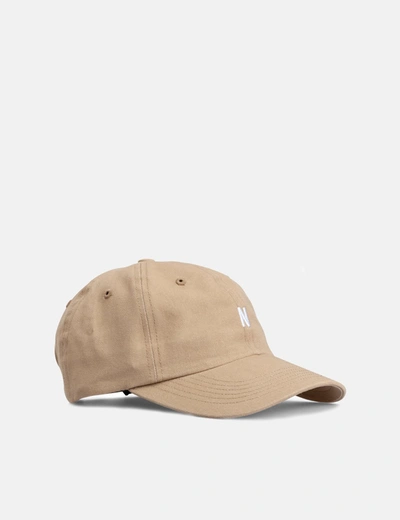 Shop Norse Projects Twill Sports Cap In Beige