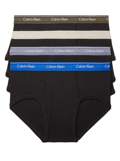 Shop Calvin Klein Cotton Classic Brief 4-pack In Black Assorted