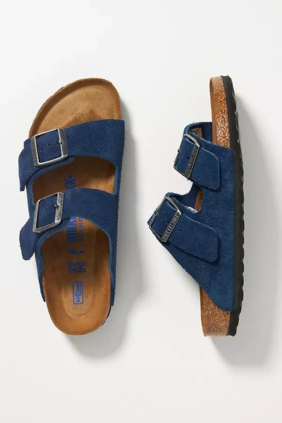 Shop Birkenstock Arizona Soft Footbed Sandals In Blue