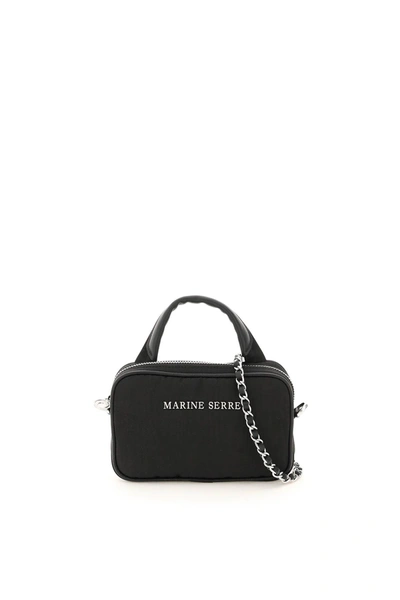 Shop Marine Serre One-pocket Phone Case Mini Bag In Black (black)