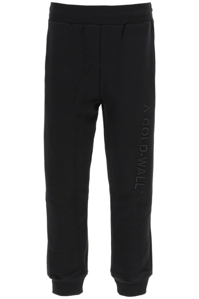 Shop A-cold-wall* Joggers With Logo Embroidery In Black (black)