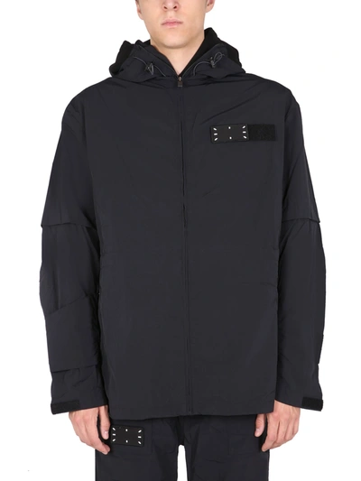 Shop Mcq By Alexander Mcqueen Flash Protection Nylon Jacket In Nero