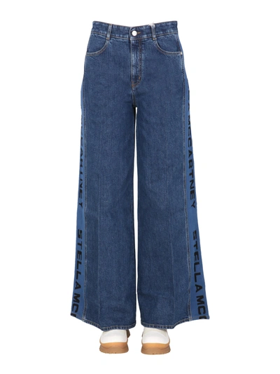 Shop Stella Mccartney Wide Leg Jeans In Blu