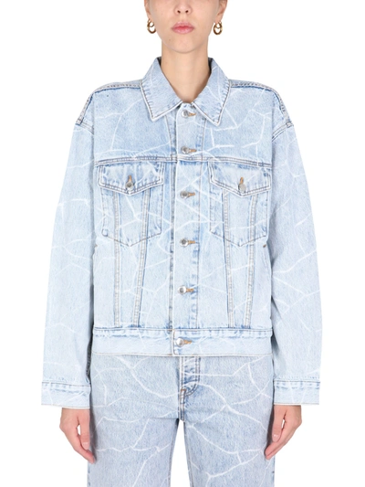 Shop Alexander Wang Oversize Fit Jacket In Denim