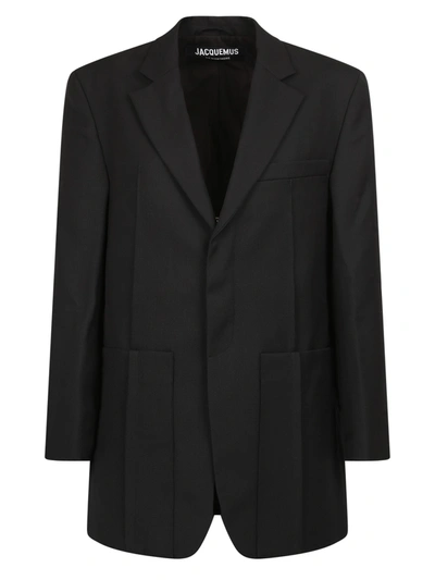 Shop Jacquemus Relaxed Fit Jacket In Black