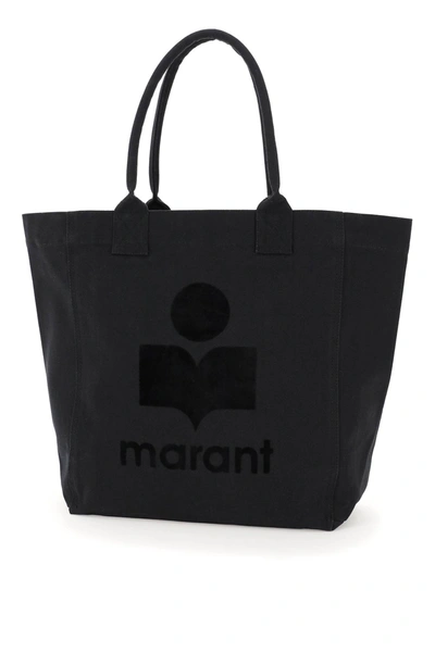 Shop Isabel Marant Yenky Canvas Tote Bag In Black (black)