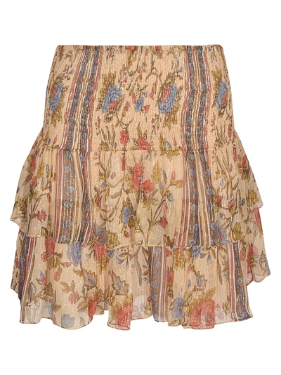 Shop Mes Demoiselles Printed Pleated Skirt In Multicolor