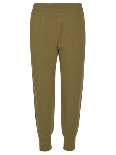 Shop Alberta Ferretti Classic Fitted Track Pants In Military Green
