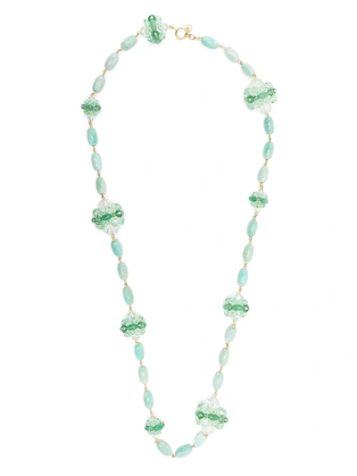 Shop Swarovski Somnia Beaded Necklace In 绿色