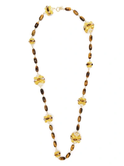 Shop Swarovski Somnia Beaded Necklace In 褐色