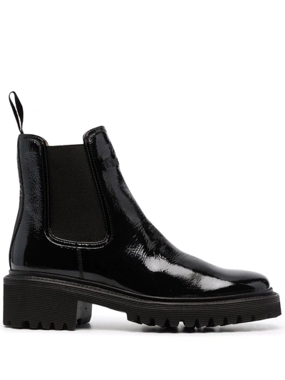 Shop Church's Slip-on Leather Boots In 黑色
