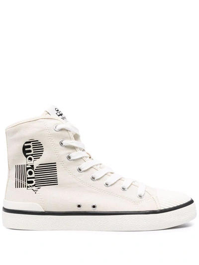 Isabel Marant Off-white Bankeen High Sneakers In 中性色
