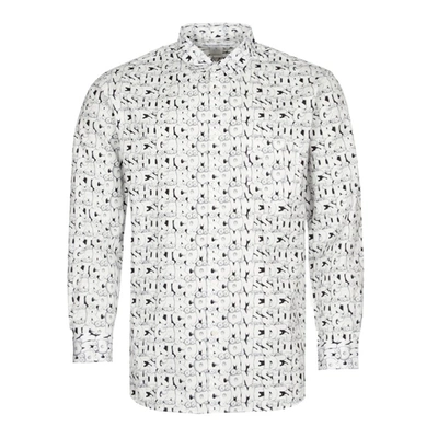 Shop Comme Des Garçons Shirt Kaws Long Sleeve Print Shirt In White