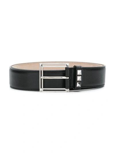 Shop Valentino Rockstud Belt In Black