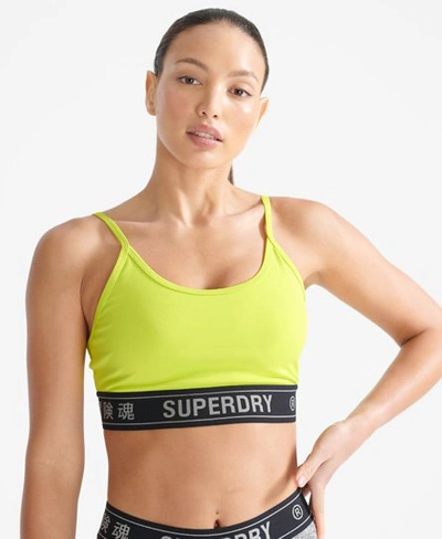 gewicht Geen dubbel Superdry Women's Sport Training Sport-bh Mit Logo Gelb | ModeSens