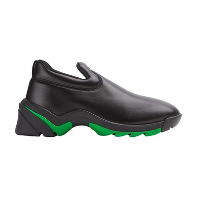 Shop Bottega Veneta Lagoon Sneakers In Black Grass