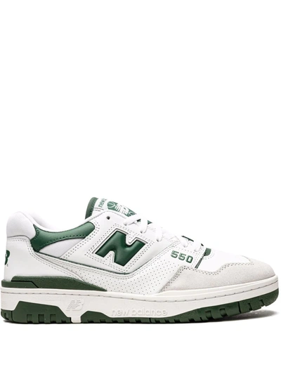 Shop New Balance 550 "white/team Forest Green" Sneakers