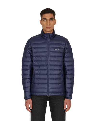 Shop Patagonia Down Sweater Jacket In Classic Navy