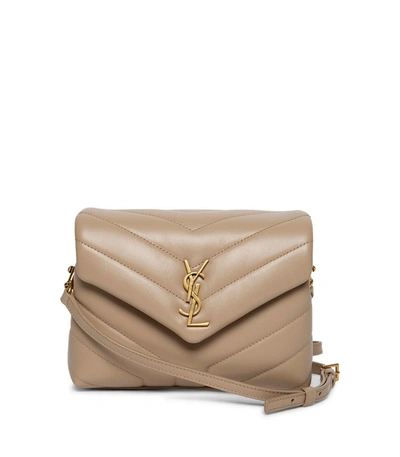 Shop Saint Laurent Loulou Toy Bag In Dark Beige