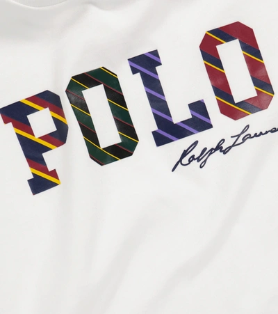 Shop Polo Ralph Lauren Logo Cotton Jersey T-shirt In White