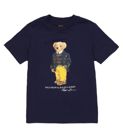 Shop Polo Ralph Lauren Polo Bear Cotton Jersey T-shirt In Blue