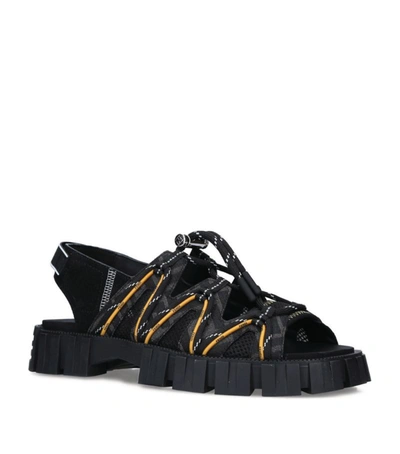 Shop Fendi Leather Force Basic Sandals In Multi