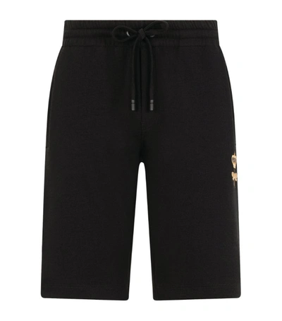 Shop Dolce & Gabbana Embroidered Bee Bermuda Sweatshorts In Multi