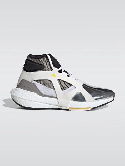 Shop Adidas By Stella Mccartney Ultraboost 21 Metallic Sneaker In Ftwwht-silvmt-eqtyel