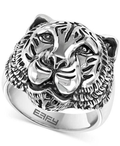 Effy Collection Effy Men's Tiger Ring In Sterling Silver In Silver