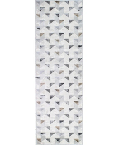 Shop Bb Rugs Assets Ca102 2'6" X 8' Runner Rug In Ivory,gray