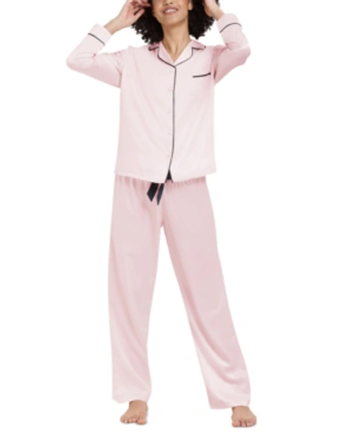 Shop Bluebella Abigail Satin Pajama Set In Pink