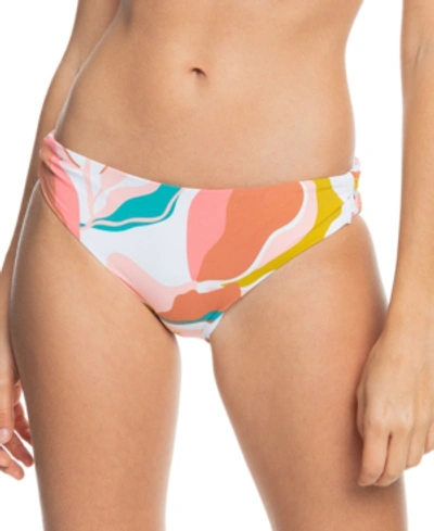 Shop Roxy Juniors' Beach Classics Hipster Bikini Bottoms Women's Swimsuit In Bright White Paradiso