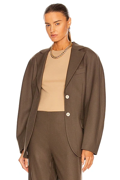 Shop Acne Studios Blazer In Taupe Grey