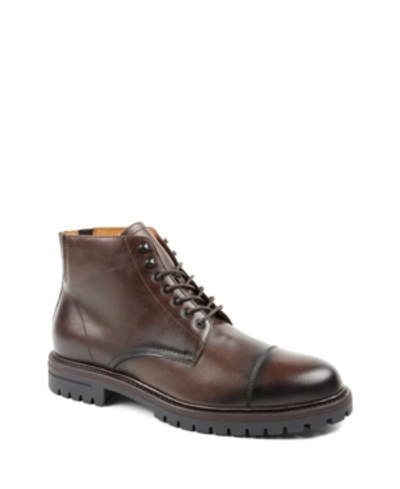 Shop Bruno Magli Men's Hollis Lace Boots Men's Shoes In Rust Calf