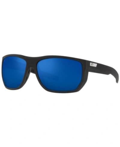 Shop Costa Del Mar Men's Polarized Sunglasses, 06s9085 Santiago 63 In Black 1