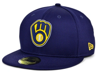 Shop New Era Milwaukee Brewers Clubhouse 59fifty Cap In Light Royal