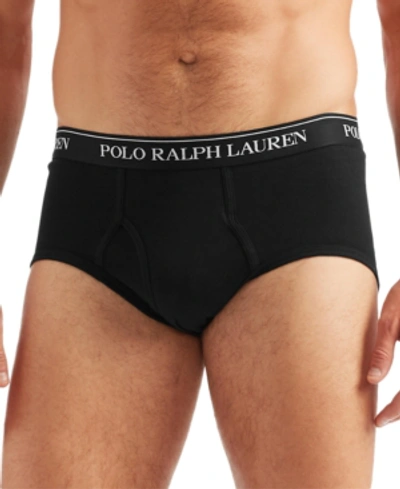Shop Polo Ralph Lauren Men's 3-pack Big & Tall Cotton Briefs In Polo Black