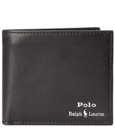 Shop Polo Ralph Lauren Men's Suffolk Billfold Wallet In Black