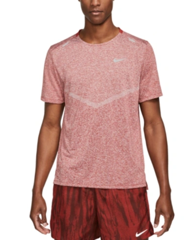 Shop Nike Men's Dri-fit 365 Running T-shirt In Cayenne