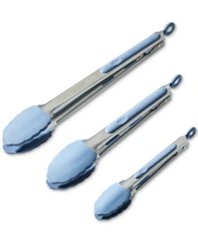 Shop Ayesha Curry 3-pc. Locking Tongs Set In Anchor Blue